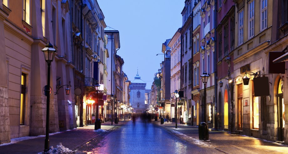 Krakau City Nacht, © Getty Images, Henryk Sadura