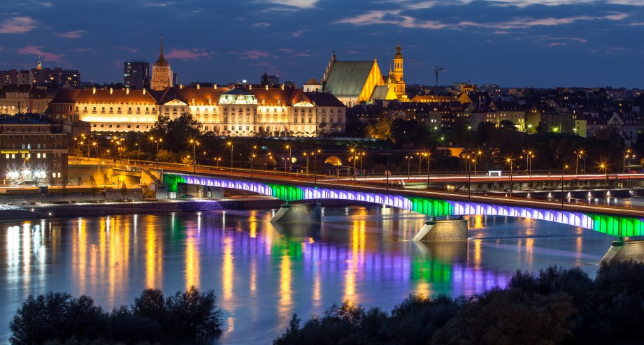 Warschau Panorama Nacht, © City of Warsaw